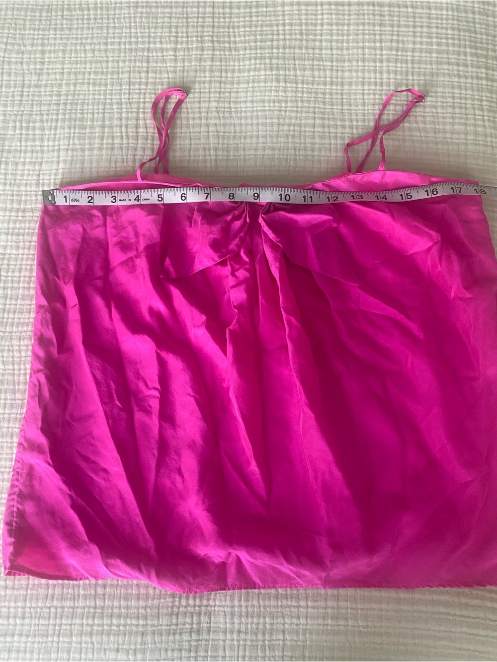J Crew Pink Silk Bow Lined Tank Adjustable Straps SZ M Beautiful - Picture 4 of 8